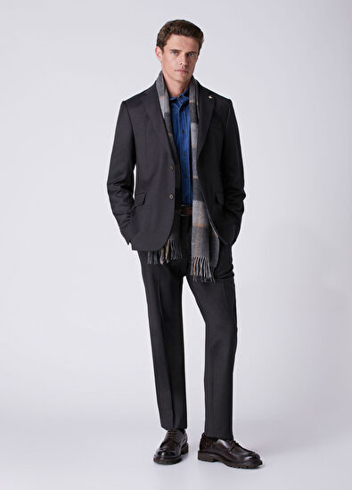 Beymen Club Dark Brown Elastane Flannel Wool Suit - 3