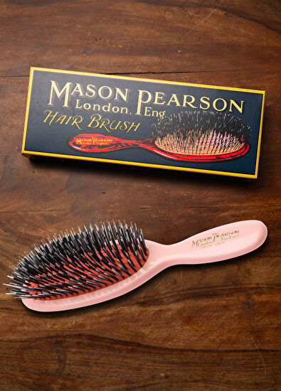 Mason Pearson Pocket Bristle Nylon BN4 Pink Hair Brush - 5
