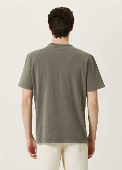 Golden Goose Haki Logo Baskılı T-shirt - 4