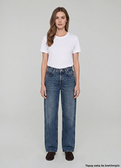Beymen Club Mavi Straight Leg Jean Pantolon - 7