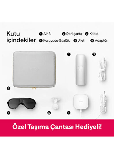 Ulike Air 3 Acısız Safir Buz Soğutma 700.000 Atım Beyaz IPL Lazer Epilasyon Aleti + Deri Kutu Hediyeli - 6
