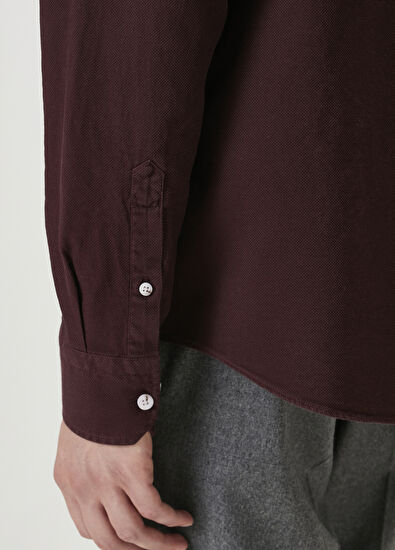 Beymen Club Comfort Fit Mürdüm Dokulu Gömlek - 7