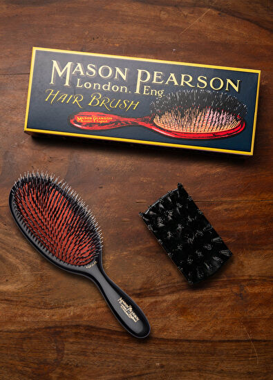 Mason Pearson Popular Bristle Nylon BN1 Dark Geniş Saç Fırçası - 5