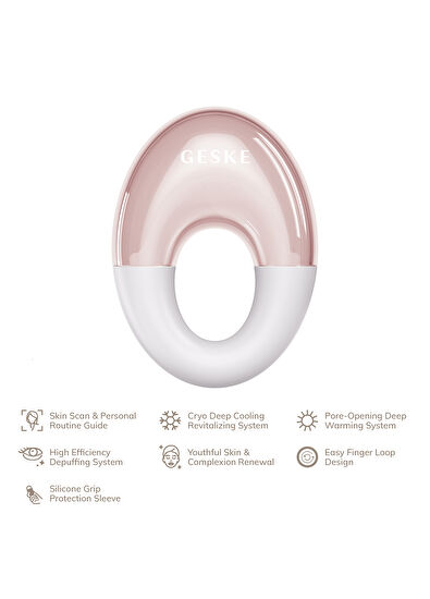 Geske Cool & Warm Eye Massager Beyaz 7'si 1 Arada Serin ve Sıcak Göz Masaj Aleti  - 5