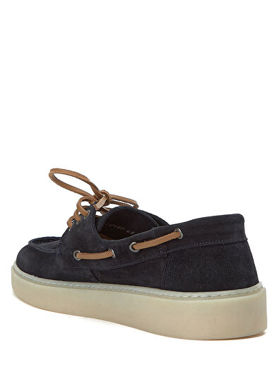 Beymen Club Navy Blue Lace-Up Thick-Soled Men's Suede Shoes - 3