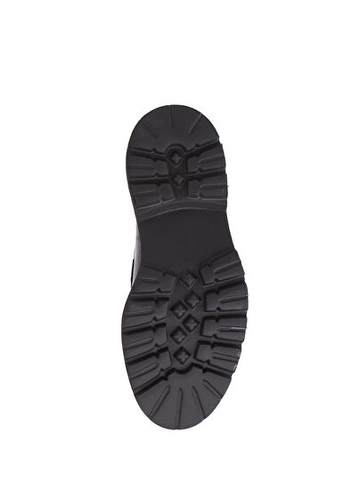 Beymen Club Kahverengi Zincir Logo Kadın Deri Loafer - 5