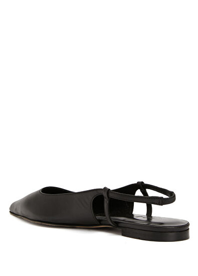 Beymen Club Black Leather Ballet Flats - 3