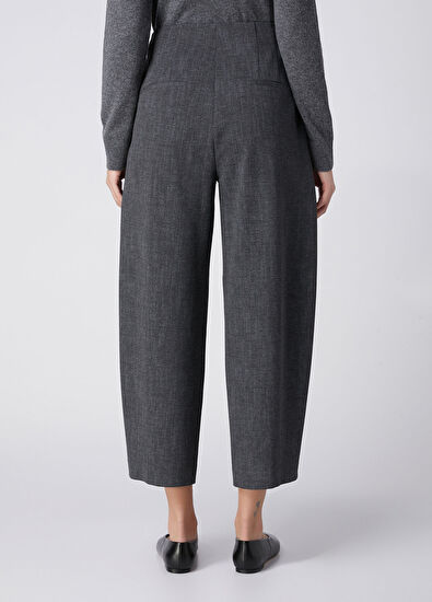 Beymen Club Barrel Fit Grey Mélange Trousers - 5