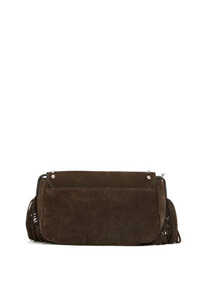 Beymen Club Brown Tasseled Stud Women's Leather Bag - 4