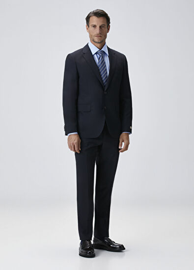 Drop 7 Lacivert Yün Takım Elbise - Görsel 6