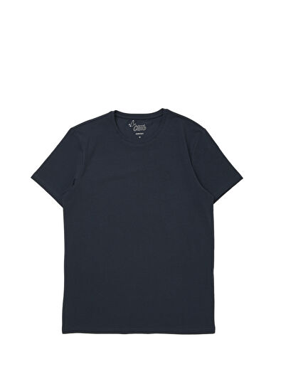 Beymen Club Navy Blue Basic T-shirt - 7