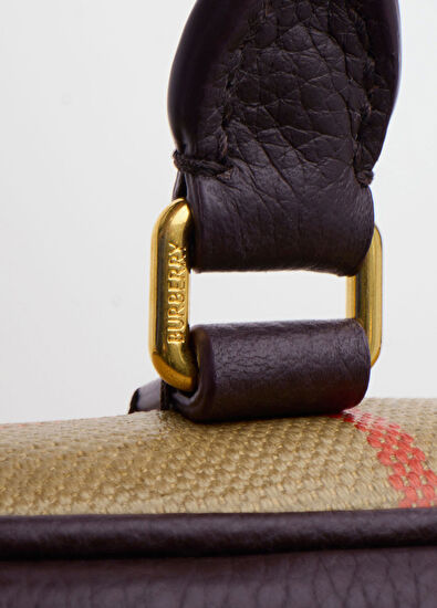 Burberry Highlands Bowling Bej Kadın Omuz Çantası - 5