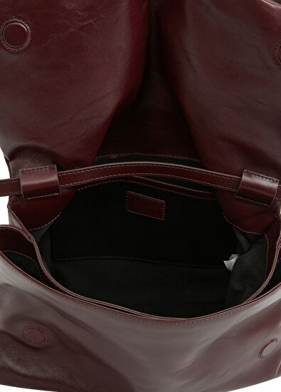 Beymen Club Burgundy Women's Leather Shoulder Bag - 5