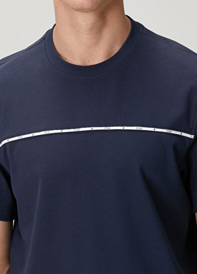 Beymen Club Navy Blue Relax Fit Pie Detail Pie T-Shirt - 7