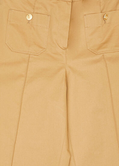 Beymen Club Beige gold button detailed trousers - 5