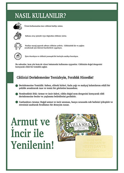 Nesti Dante Villa Sole Fichi D'India di Taormina Vegan Bakım Sabunu 250 gr - 4