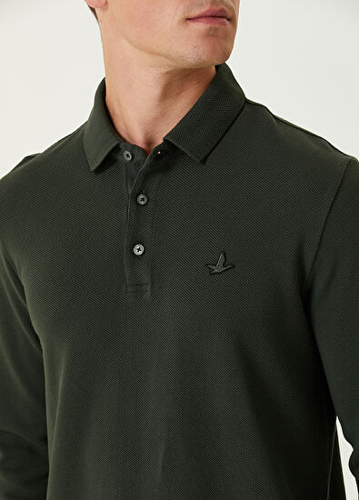 Beymen Club Slim Fit Khaki Polo Sweatshirt - 5