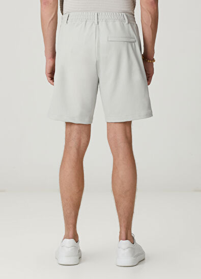 Beymen Club Grey Diagonal Textured Interlock Shorts - 3