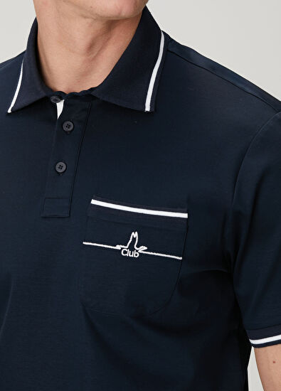 Beymen Club Comfort Fit Navy Blue Polo T-Shirt - 6