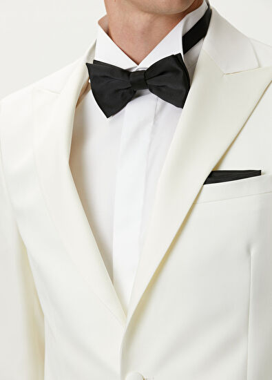 Beymen Club Off-White Wool One-Button Tuxedo - 7