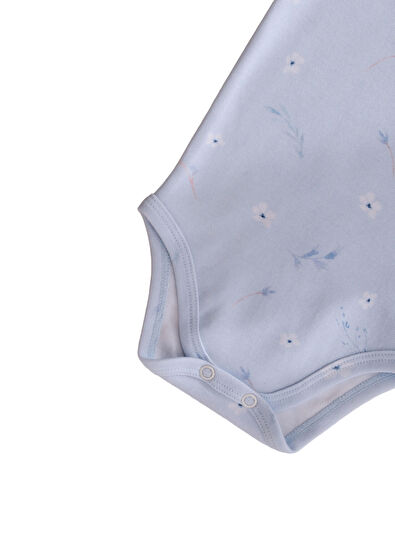 Lilou Atelier Fleury Light Blue Baby Girl Organic Cotton Bodysui - 3