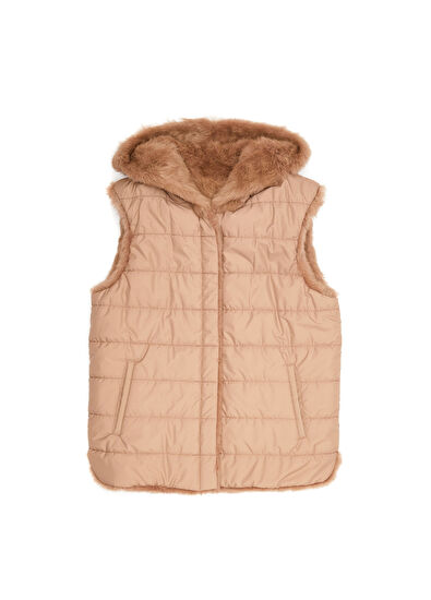 Beymen Club Bej Kapüşonlu Çift Taraflı Yelek - 7