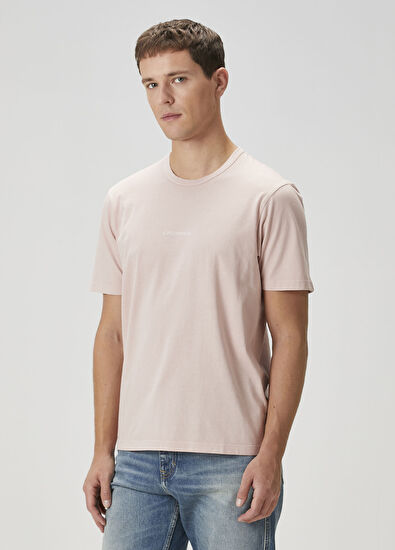 C.P. Company Açık Pembe Logo Baskılı T-shirt - 3