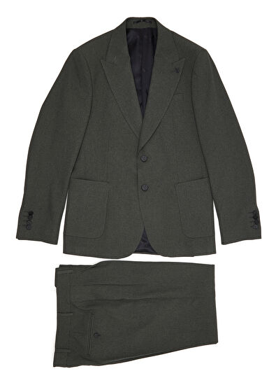 Beymen Club Haki Gofre Dokulu Takım Elbise - 11