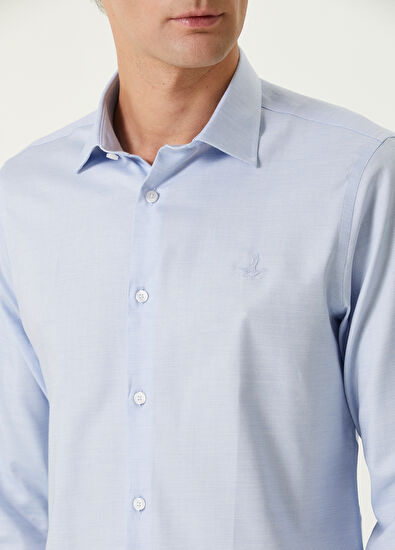 Beymen Club Comfort Fit Mavi Non-iron Gömlek - 6