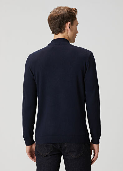 Beymen Club Lacivert Yarım Balıkçı Yaka Kazak - 4