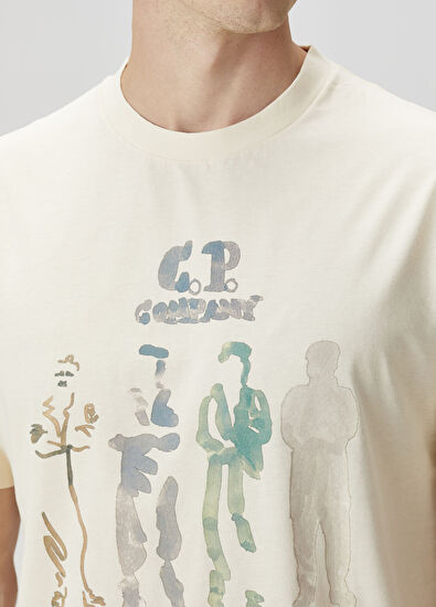 C.P. Company British Sailor Cream T-Shirt - 5