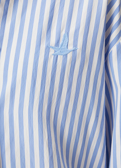 Beymen Club Mavi Beyaz Çizgili Gömlek - 7