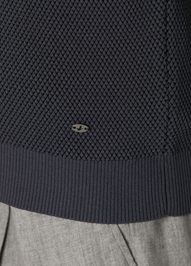 Beymen Club Antrasit Petek Örgü Dokulu Triko - 7