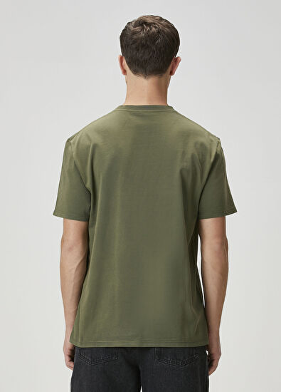 Loewe Haki Logo Nakışlı T-shirt - 4
