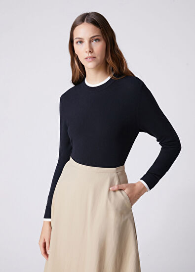 Beymen Club Navy Blue White Sweater - 5