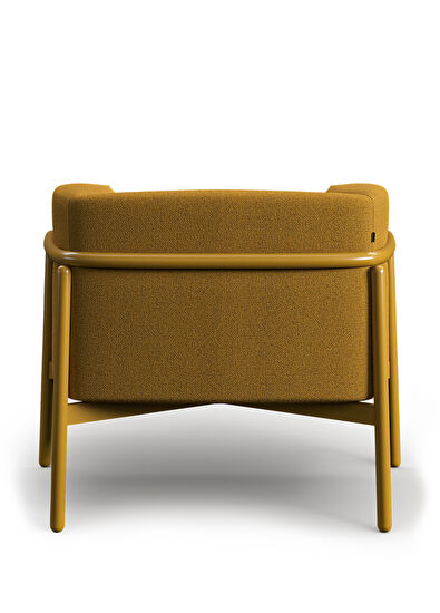 Borbo Bowie Yellow Metal Frame Wing Chair - 5
