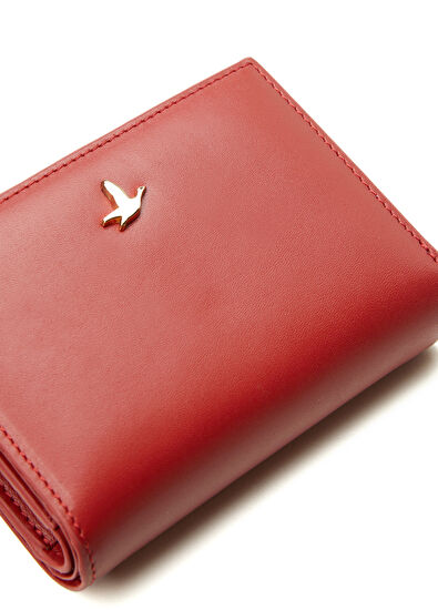 Beymen Club Red Small Size Women's Leather Wallet - 5