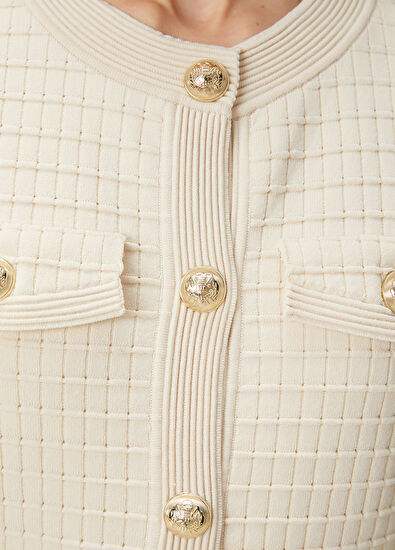 Beymen Club Kırık Beyaz Triko Ceket - 6