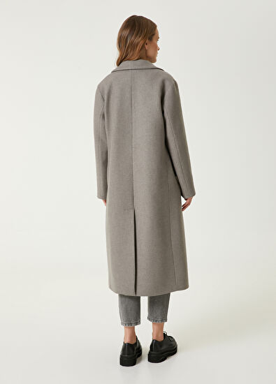 Beymen Club Vizon Kruvaze Yün Palto - 6