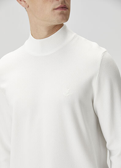 Off-White Half Turtleneck Sweater Beymen Club Off-White Half Turtleneck Sweater - 6