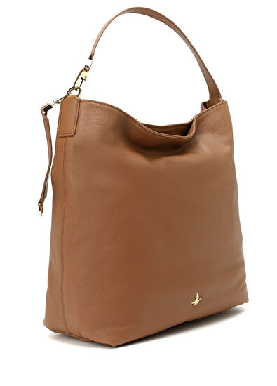 Beymen Club Camel Women's Leather Hobo Shoulder Bag - 3
