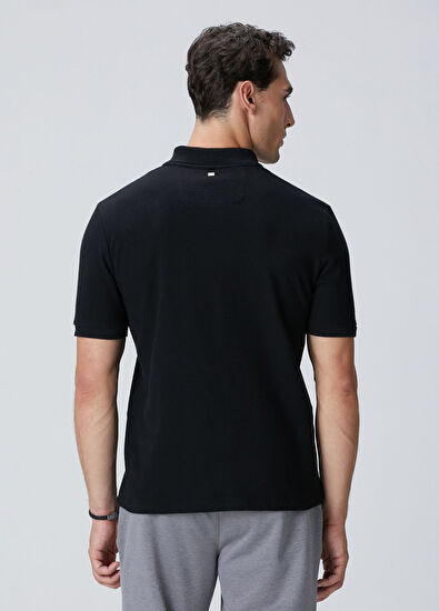 Network Siyah Çıtçıtlı Jakar Desen Kırılmaz Desen T-Shirt - 5