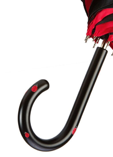 Pasotti Red Black Handle Umbrella - 7