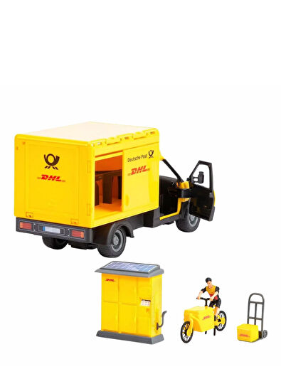 Dickie DHL Freight Delivery Vehicle Toy Set - 6