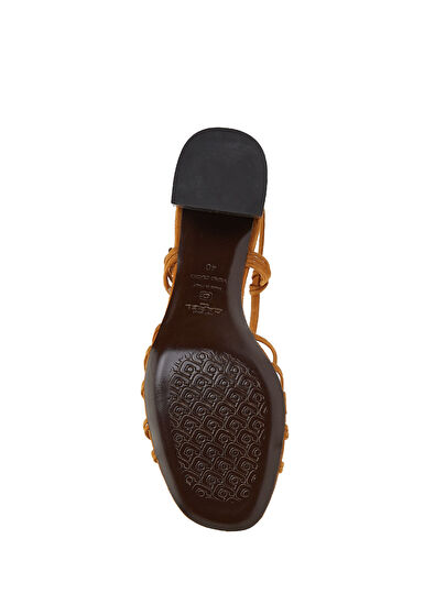 Carel Cabana Tan Women's Suede Sandals - 5