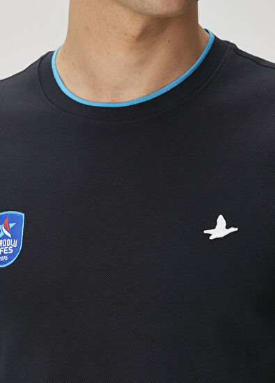 Beymen Club x Anadolu Efes Navy Blue Pique T-Shirt - 9