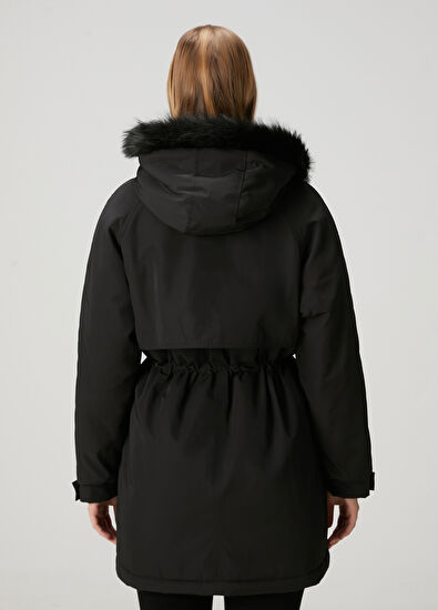 Beymen Club Siyah Kapüşonlu Mont - 6