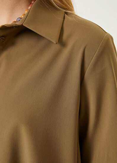 Beymen Club Haki Mini Gömlek Elbise - 5