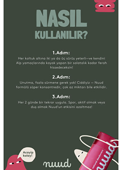 Nuud Biberiye x Sardunya Doğal Kokulu Stick Deodorant 45 gr - 7