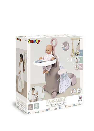 Smoby Baby Nurse 3'ü 1 Arada Oyuncak Bebek Seyahat Seti - 5